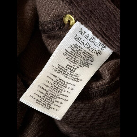 Michael Kors Pants Small Womens Brown Pull On Corduroy Stretch Skinny Mid Rise - Picture 10 of 10